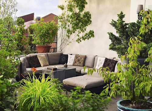 Thiết kế vườn đẹp kiểu Patio - Tây Ban Nha